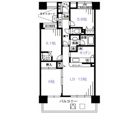 東京都足立区千住関屋町 賃貸マンション 3LDK